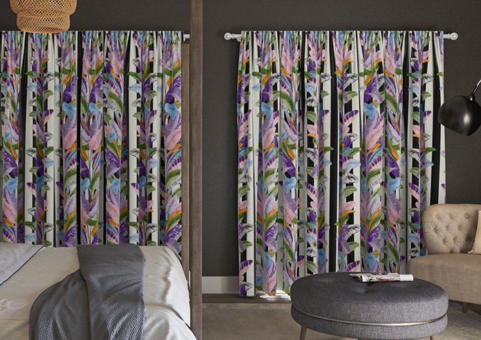 Palm Springs, Black Stripe - Made To Measure Curtains - Image 7